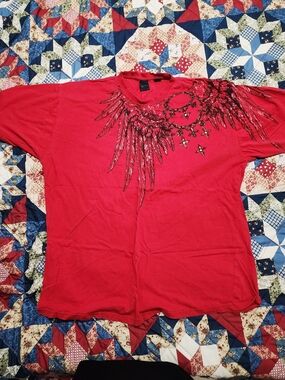Karl Kani Gold Red Graphic Wing Chest
